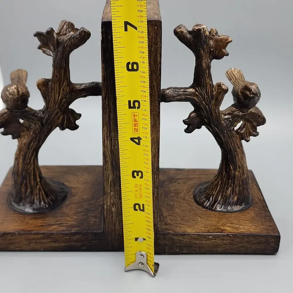 Birds on Branch Bookends - Resin Unique & Sturdy 7